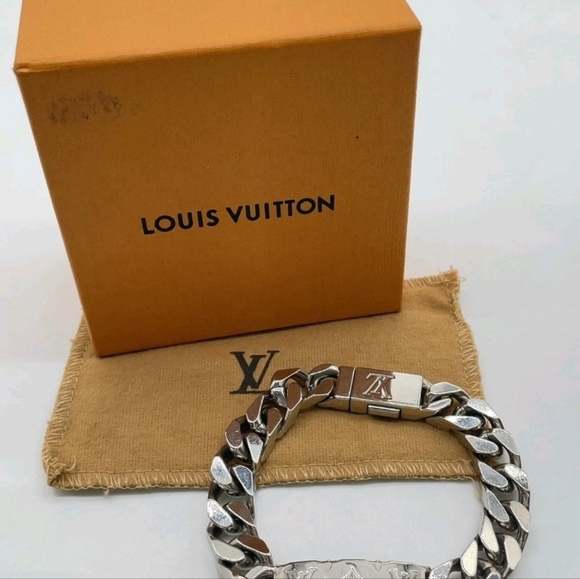 Louis vuitton Monogram Chain Bracelet M0027W/Box/Dustbag/ Unisex - Picture 7 of 7